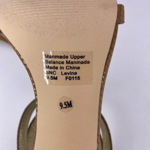 STYLE & COMPANY 9.5M LEVINE 3 INCH METALLIC CAMEL BROWN STUDDED STILETTOS - Picture 6 of 12